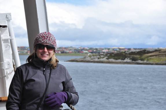 Zarpando de Port Stanley, a capital de Falkland